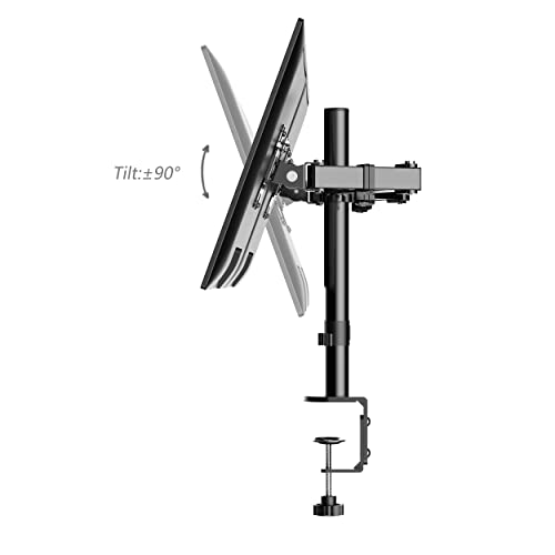 Rocelco Premium Desk Computer Monitor Mount - Standard Pattern Fits 13" - 27" LED LCD Dual Flat Screen - Double Articulated Full Motion Adjustable Arm - Grommet and C Clamp - Black (R DM2) - style: 2 Monitor