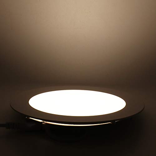 Dimmable 18W 8 inch Ultra-Thin Round LED Panel Light Ceiling, 1600lm, 140W Incandescent Equivalent, 4000K Neutral White, LED Recessed Lighting for Home, Office, Commercial Lighting - color: Natural White(4000K), size: 18W