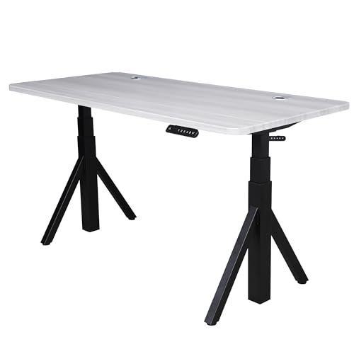 ApexDesk Quattro Series 60" Electric Adjustable Standing Computer Desk for Home and Office Width and Height Adjustable, Rectangular Grey - color: Grey Rectangular, size: 60" Rectangular