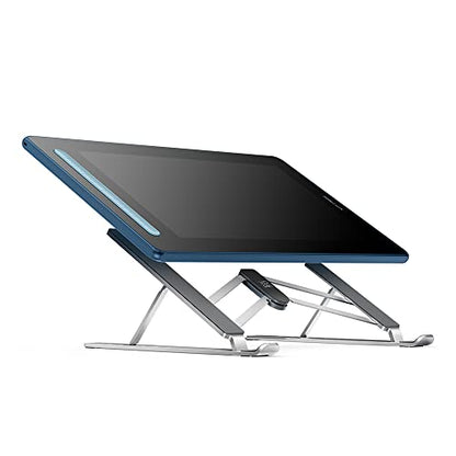 XPPen Drawing Tablet Stand for Desk,Silver Portable Holder for Graphics Tablet&Pen Display, Aluminum Computer Riser Compatible with 10 to 15.6 Inch Laptops and Drawing Tablets,Portable and Adjustable
