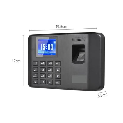 Intelligent Biometric Fingerprint Password Attendance Machine Time Clock Employee Checking-in Recorder LCD Screen Voice Prompt