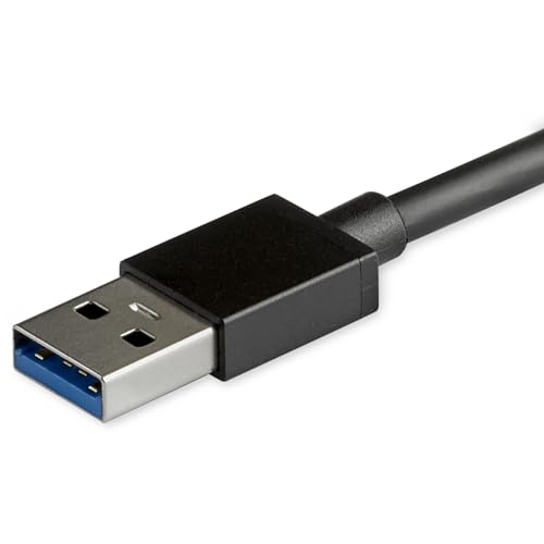 StarTech 4-Port USB-A Hub 5Gbps with Per-Port Switches, LEDs (HB30A4AIB) | USB 3.0 expansion, USB Powered, Individual on/off switches, Desktop laptop type-A splitter, Reset without unplugging