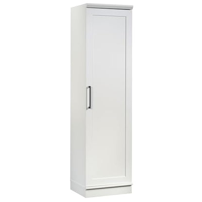 Sauder HomePlus Pantry Storage Cabinet, Soft White | Single Door, Adjustable Shelves, Kitchen Storage Cabinet - color: White
