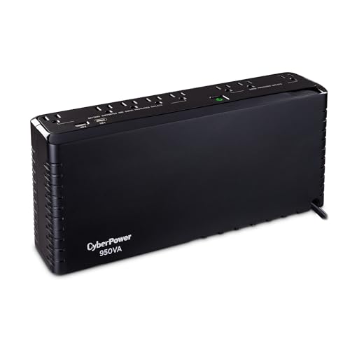 CyberPower SL950U Standby UPS Battery Backup and Surge Protector | 950VA/510W, 8 Outlets, USB Charge Ports, Slim Profile, UL Certified - size: 950VA, style: Slim