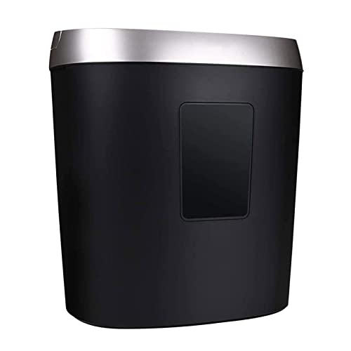 Document Shredder,Up to 5 Sheets,Particle Cut,Auto Feed,High-Performance Motor,High Security Level,Suitable for Data Protection According to Regulation, Black/White (Color : Black)