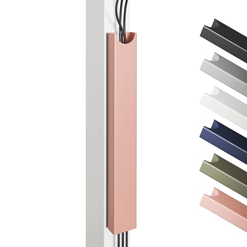 Desktronic Magnetic Cable Management Tray — No Drill Under Desk Cord Organizer, Holds 10 Cables, Reinforced Steel Cable Holder for Home Office, Gaming Setup & Sit-Stand Desks - color: Pink