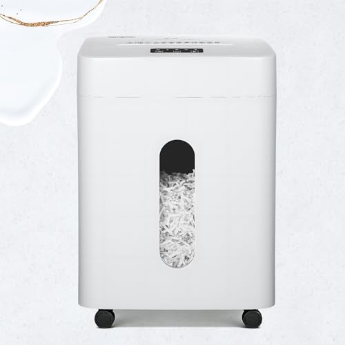 Wingwise Ultra Low Noise 42dB Paper Shredder for Home Office | 15 Sheets, P-4, 30 Mins Runtime, 6.6 gal, Corss Cut, Shreds CDs & Credit Cards