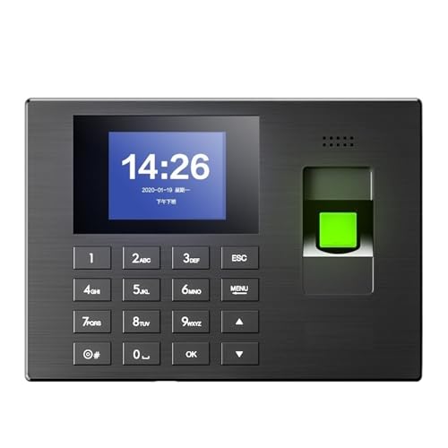 Fingerprint Time Clock, Time Clock,Attendance Machine Work Punch Card Machine Fingerprint Recognition Sign-in Machine,3960s-1 - color: 3960s