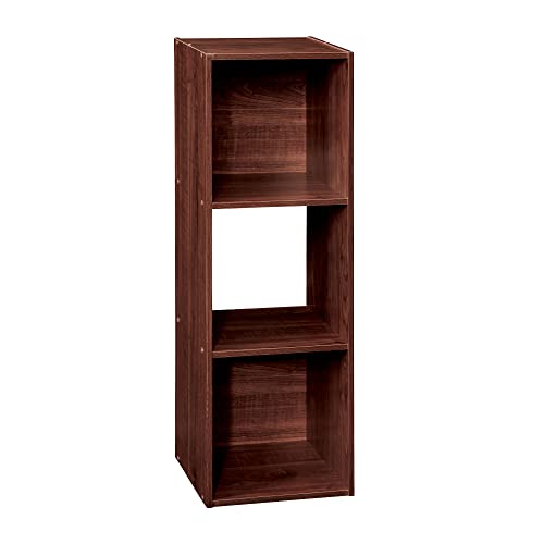 ClosetMaid Cubeicals 3 Cube Storage Shelf Organizer Bookshelf - Vertical/Horizontal, Easy Assembly - Dark Cherry Finish - color: Dark Cherry, size: 3-Cube