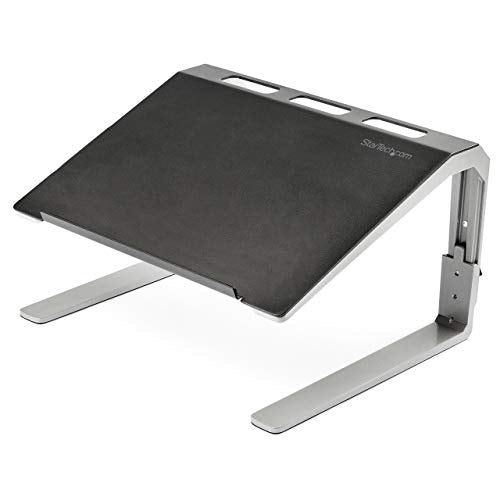 StarTech Adjustable Laptop Stand, Ergonomic Laptop Riser for Desk, Tilted