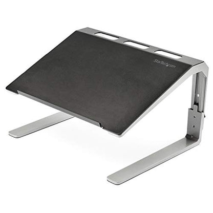 StarTech Adjustable Laptop Stand, Ergonomic Laptop Riser for Desk, Tilted