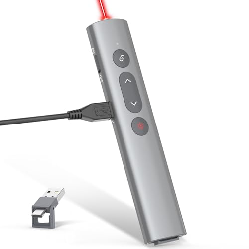 Presentation Clicker for PowerPoint, Aluminum Alloy Wireless Presenter