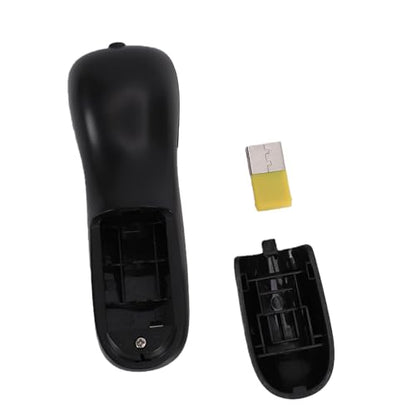 2.4G Wireless Presentation Clicker, Gyroscope Technology Remote Control Mouse Pointer Page Turning Function, with Plug and Play USB Interface, for PPT Presenters