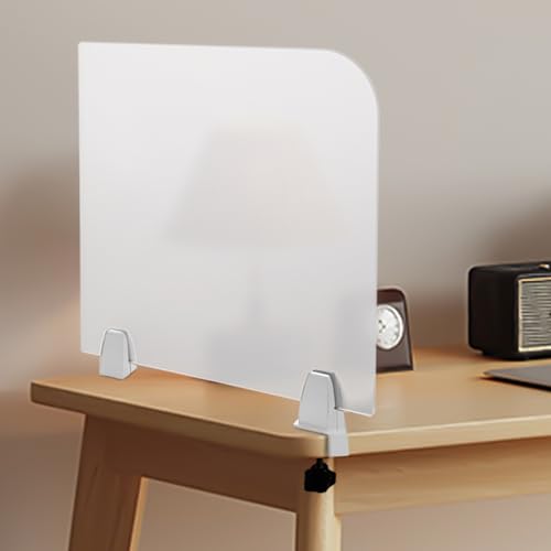 Desk Privacy Panel, Desk Divider, Desks Partition, Frosted Acrylic Desktop Privacy Panel with Stable C-Clamp for Home Office School Retail Clinic (1Pcs, 17 * 18 * 2in) - size: 17*18*2in