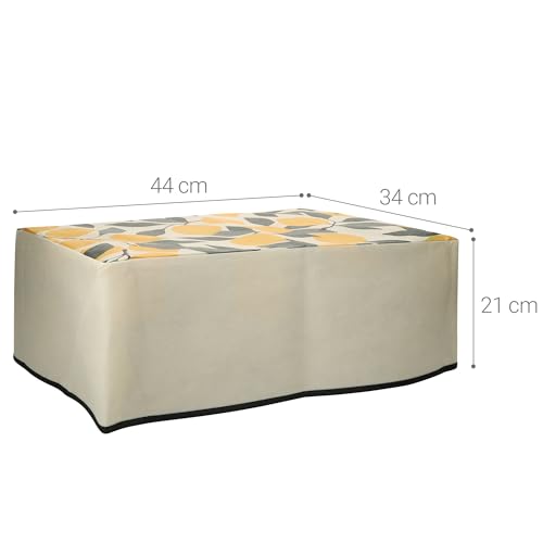 kwmobile Dust Cover Compatible with DeskJet 4120e / DeskJet 4155e / 4220e - Printer Case - Yellow/Green/Beige - Lemons