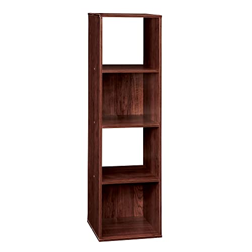 ClosetMaid Cubeicals 4 Cube Storage Shelf Organizer Bookshelf, Stackable, Vertical or Horizontal, Easy Assembly, Wood, Dark Cherry Finish - color: Dark Cherry, size: 4-Cube