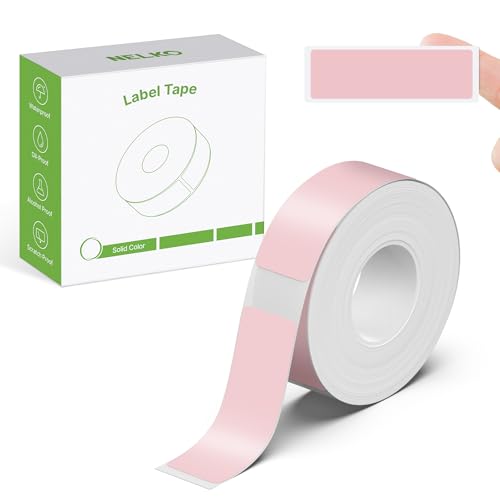 Nelko Genuine P21 Label Maker Tape, 14x40mm(0.55"x1.57"), Pink - color: Pink
