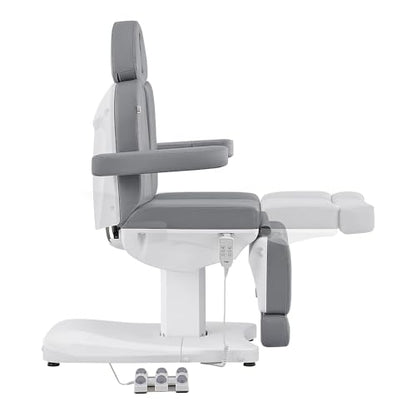 Dir Full Electrical Medical Aesthetic Chair Facial Beauty Bed Podiatry Doctors Office Chair with 3 Motors Ink - color: Grey