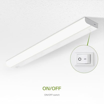 ASD LED Under Cabinet Lighting Hardwired, 32 Inch 16W 2700K-5000K Selectable, 1436LM, CRI90+, Direct Wire Linkable Under Counter Lights for Kitchen, Dimmable Under Cabinet Lights, White, UL Certified - color: 32 Inch White, size: 1 Pack