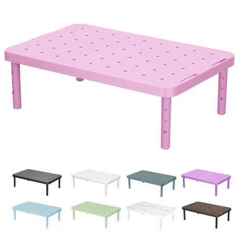 WALI Computer Monitor Stand for Desk, Adjustable Laptop Riser, up to 44 lbs - color: Pink, size: 14 in