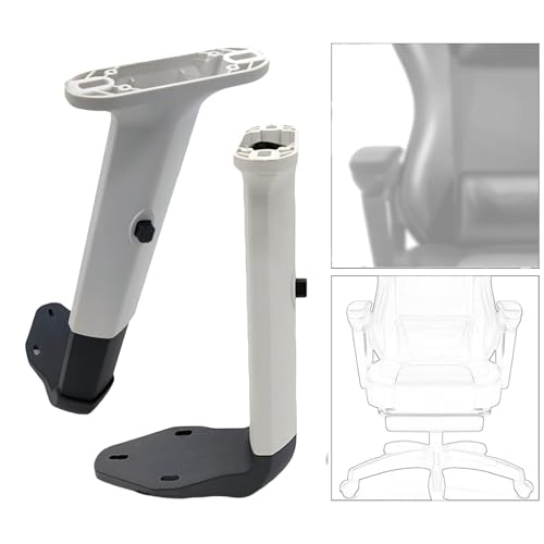 Menolana Height Adjustable Chair Armrest Pair Armrest Replacement,Durable,Liftable Gaming Work Chair Arms Set for Swivel Chair Working, White - color: White