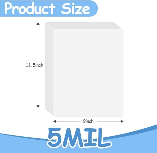 [5mil 100 Pack] InpourPack Laminating Pouches, 5 Mil Clear Thermal Laminating Pouches 9 x 11.5 Inch Laminating Sheets for Laminator, Holds 8.5 x 11 Inch Sheets - size: 5mil 100