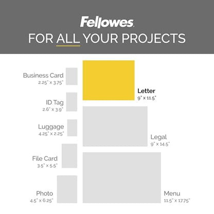 Fellowes Thermal Clear Laminating Pouches, Letter Size Sheets, 5 Mil, 200pk | Premium Protection, Dry-Erase Friendly, Perfect for Classroom School Supplies & Projects, For Use with All Thermal Laminators - style: 5mil - 200 Pack