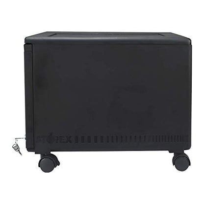 Storex Single-Drawer Mobile Filing Cabinet, 1 Legal/Letter-Size File Drawer, Black, 14.75" X 18.25" X 12.75" - color: Black, size: 1-Pack, style: 1-Drawer, With Casters