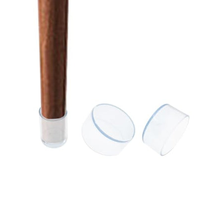 Round Chair Leg Caps,PVC Furniture Feet Covers,TTZEZE Transparent Round Floor Protectors,Clear Table Feet Covers Preventing Plastic Chair Leg Covers Scratches and Noise 60mm/2.36'', 12 - size: 2.36 inches