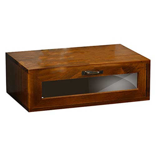 LIFKOME Computer Riser with Drawer Vintage Style Desktop Storage Box Monitor Stand for Office and Student Supplies 11.81 X 7.28 X 4.13 in Desk Organizer