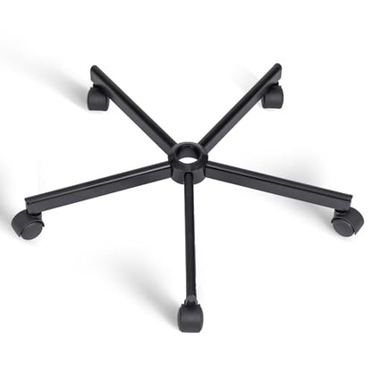 XSZD Criss Cross Home Office Swivel Chair Base – Durable, Steady and Easy Installation – Perfect for Criss Cross and Cross Legged Chairs with Replacement Casters (Black,Base+Wheel) - color: Black