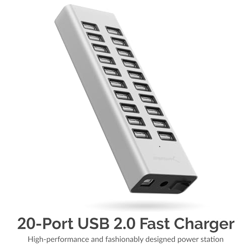 SABRENT 90W 20-Port USB 2.0 Charging Station (AX-P20C) - size: 20-PORT