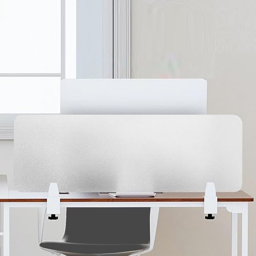 Free Standing Desk Privacy Panels, Frosted Acrylic Desk Dividers, Clamp-on Portable Cubicle Desk Partition, for Visual Distractions Office Cubicle Privacy Panel(60X60CM/23.6X23.6IN) - size: 60X60CM/23.6X23.6IN