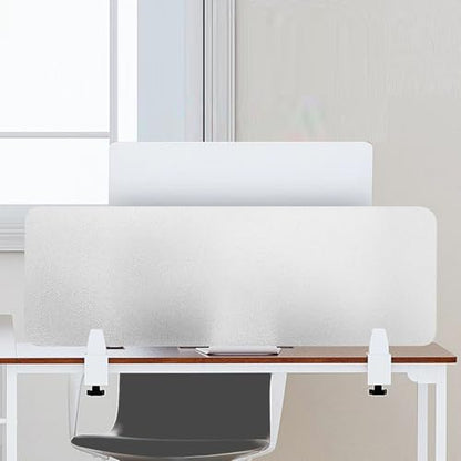 Free Standing Desk Privacy Panels, Frosted Acrylic Desk Dividers, Clamp-on Portable Cubicle Desk Partition, for Visual Distractions Office Cubicle Privacy Panel(80X40CM/31.5X15.7IN) - size: 80X40CM/31.5X15.7IN