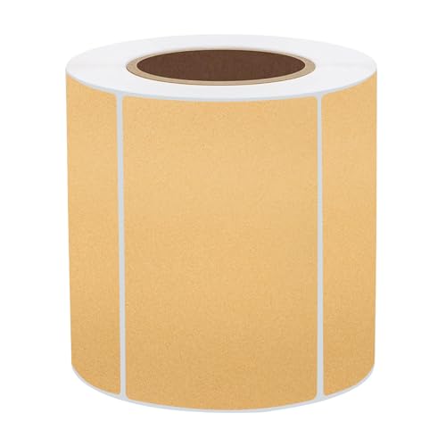 Brown Thermal Labels Stickers, 3x2 inch Direct Thermal Labels Stickers for Shipping, Barcode, Address, Perforation Line Design- 300 Pcs - color: Kraft Color, size: 2*3 inch/1 roll
