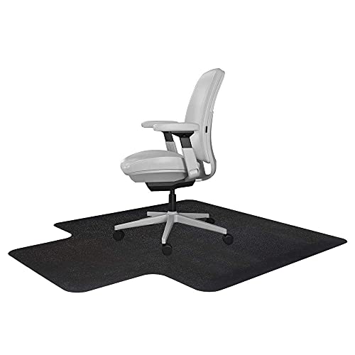 RESILIA Office Desk Chair Mat with Lip - for Low Pile Carpet (with Grippers) Black, 36 Inches x 48 Inches, Made in The USA - color: Black, size: 36" x 48" with lip