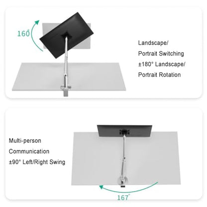 Single Monitor Desk Mount, Gas Spring Monitor Arm, Adjustable Height and Angle, with Clamp/Grommet Mounting Base, Support Max 34 Inch Computer Screen, Up to 10kg (A) - color: A