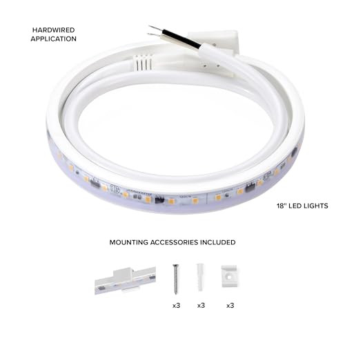Maxxima 18 in. Hardwired LED Under Cabinet Strip Light, 690 Lumens, 3000K - size: 18 Inch