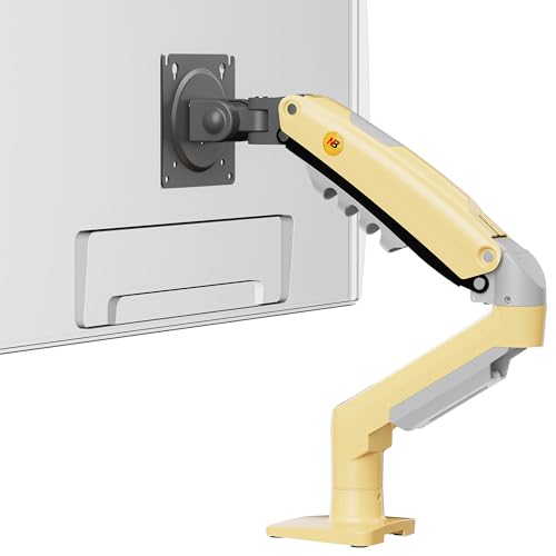Monitor Mount,Fits 17-30" or Bigger Computer Monitors(Within 19.8lbs), Adjustable Stand with Tilt Rotation Swivel Function, Desk Mount F80 Series (Lava Yellow) - color: Lava Yellow