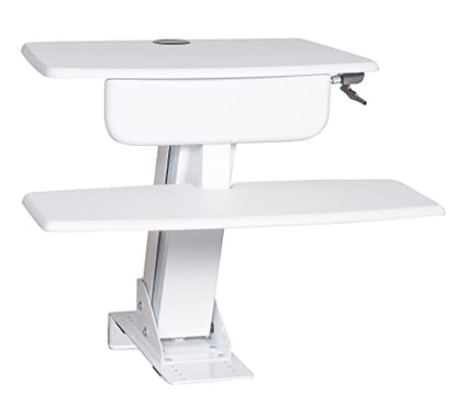 Kantek Desk Clamp-Mounted Sit to Stand Workstation, White (STS800W) - color: White, style: Desk Mounted System