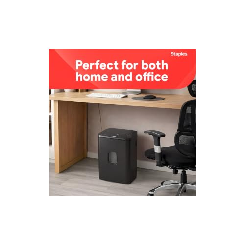 Staples 24-Sheet Cross-Cut Paper Shredder, High-Capacity, Black - size: 24 Sheet