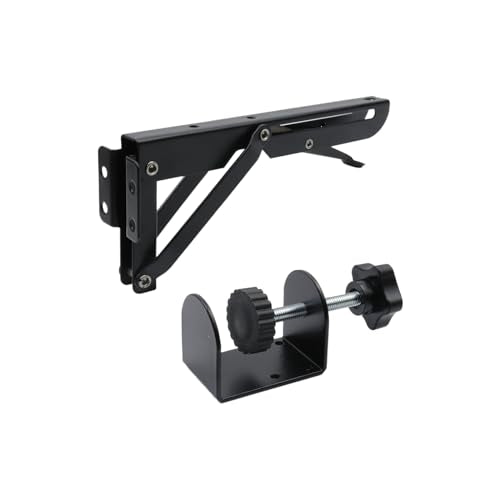 Bitray 1 Set Desk Extender Clamp Bracket Foldable Keyboard Tray Mount