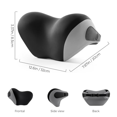 BEBAS Ergonomic Car Headrest Pillow, Memory Foam Neck Support, BlackGray - color: Black Gray