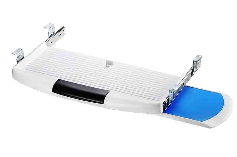 GUNEL Keyboard Stand, Sliding Computer Desk Extension with Retractable to Slide Under Desk, Computer Tray Drawer with Mouse Tray (Color : B) - color: B