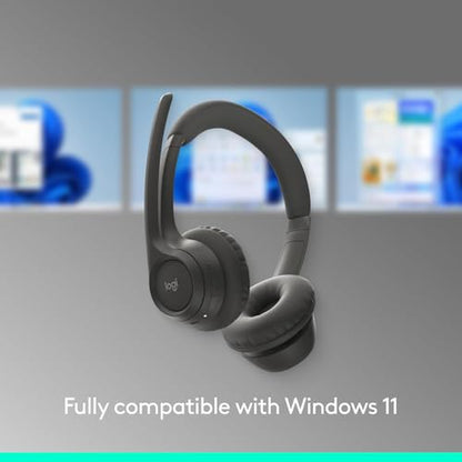 Logitech Zone 300 Wireless Bluetooth Headset with Noise-Canceling Microphone, Compatible with Windows, Mac, Chrome, Linux, iOS, iPadOS, Android – Graphite (Renewed) - color: Graphite