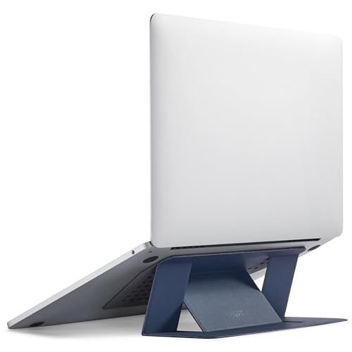 MOFT Invisible Laptop Stand, Stick-On Portable Laptop Riser for Mobile Work - color: Navy Blue, size: 11.6"-16" Laptops-adhesive