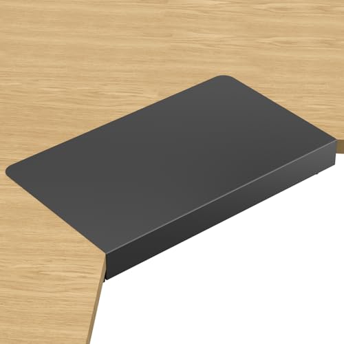 Suptek 17-inch Black Corner Mounting Bracket Extender for L-Shaped Desks – Fits Under-Desk Keyboard Trays (Model DESKEX01) - color: Black