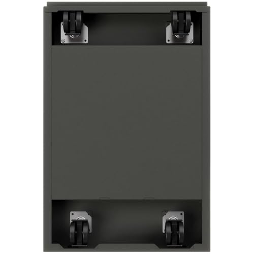 Hirsh 20-in Deep Mobile Pedestal File 2-Drawer Box/File Full Width Pull Charcoal - color: Dark Coal