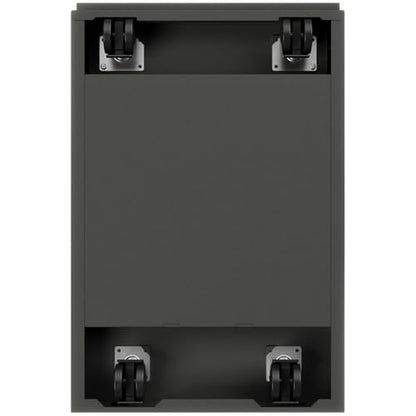 Hirsh 20-in Deep Mobile Pedestal File 2-Drawer Box/File Full Width Pull Charcoal - color: Dark Coal