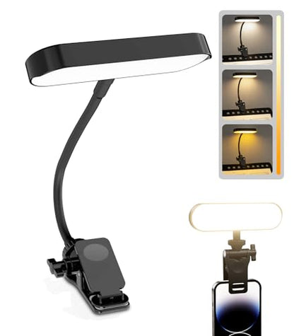 Jasput Clip-On Rechargeable Book Light for Reading in Bed